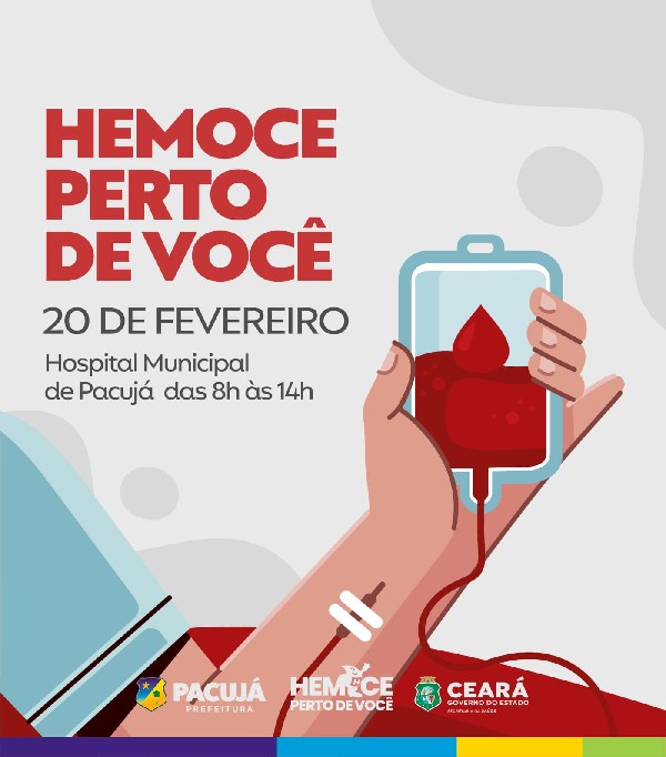 Hemoce Perto de Você! Doação de Sangue.